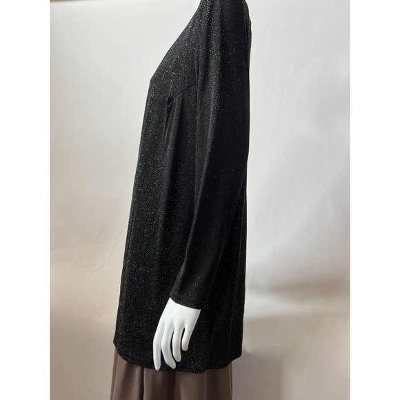 Delta Burke Metallic Thread Jacket  M Black  Metallic Polyester Made in USA - Picture 13 of 16